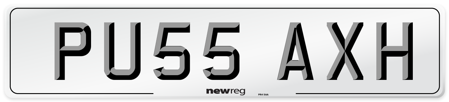 PU55 AXH Number Plate from New Reg